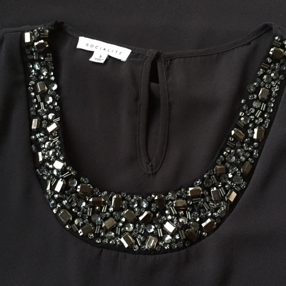 Socialite Tops - Gray date night top